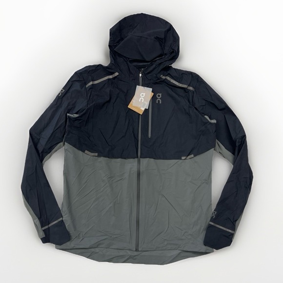$240 NWT ON CLOUD RUNNING Men's Ultralight Windproof Weather Jacket Black XL